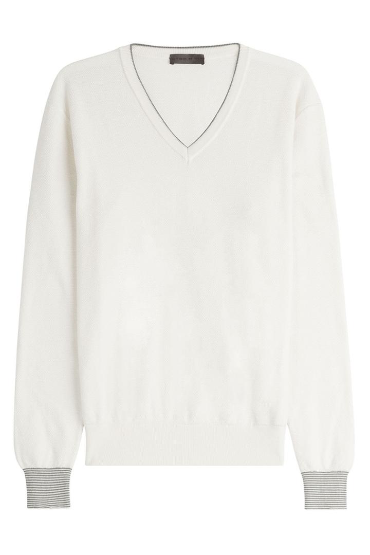 Etro Etro Cotton-cashmere Pullover With Contrast Trim