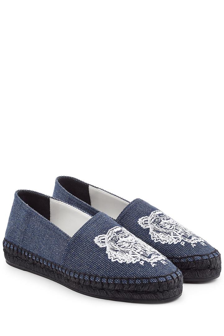 Kenzo Kenzo Embroidered Denim Espadrilles