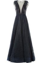 Jenny Packham Jenny Packham Floor Length Gown With Sequinned Tulle - Blue