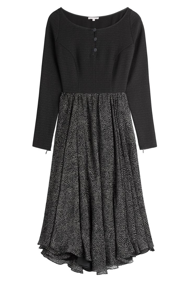 Olympia Le-tan Olympia Le-tan Dress With Textured Skirt - Black