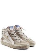 Golden Goose Golden Goose Slide High-top Sneakers With Leather