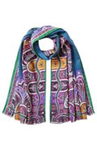 Etro Etro Printed Wool Scarf With Silk - Multicolored