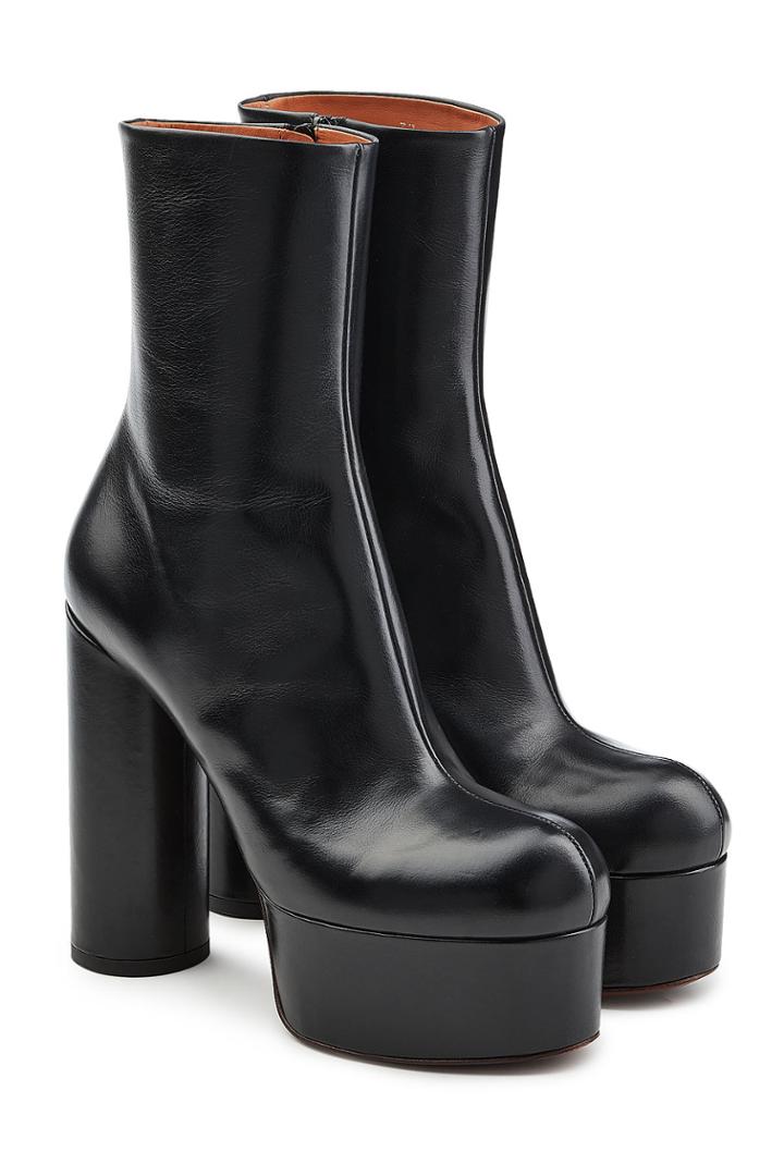 Vetements Vetements Leather Platform Ankle Boots