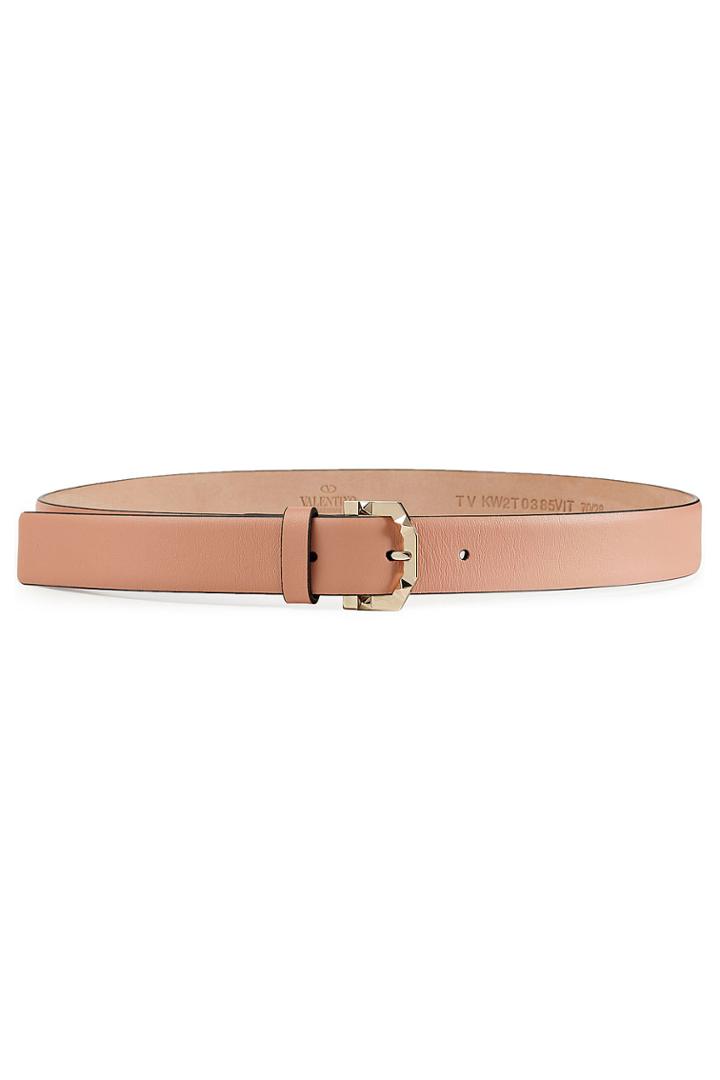 Valentino Valentino Leather Belt - Beige