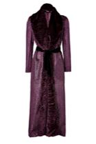 Marios Schwab Marios Schwab Long Coat In Burgundy - Purple