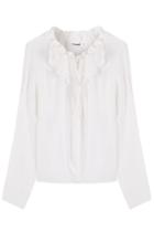 Jil Sander Jil Sander Silk Shirt With Ruffled Collar