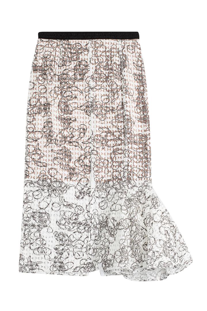 Julien David Julien David Printed Skirt With Embellishment