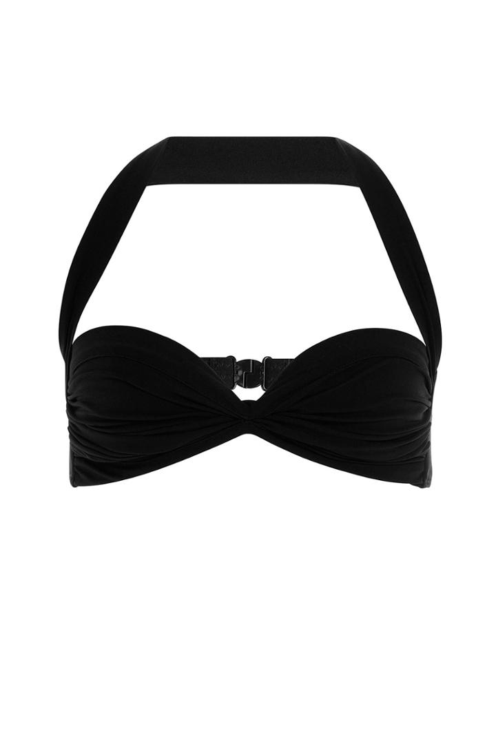 Norma Kamali Norma Kamali Bill Halterneck Bikini Top - Black
