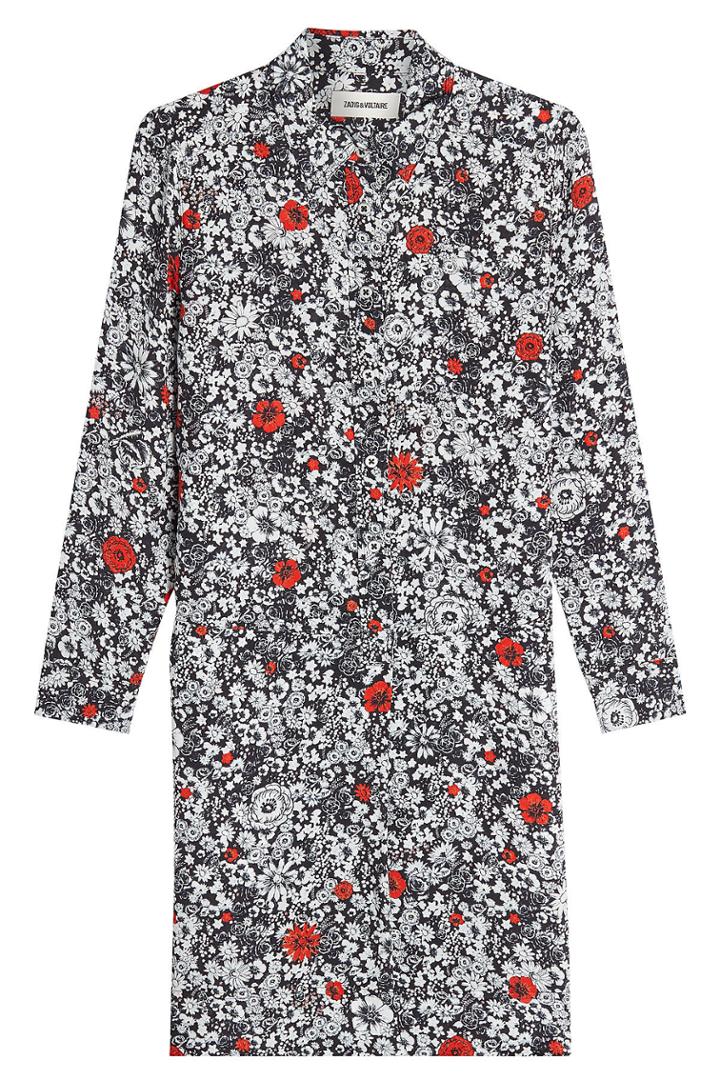 Zadig & Voltaire Zadig & Voltaire Printed Silk Shirt Dress