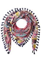 Etro Etro Printed Wool And Silk Scarf With Tassels