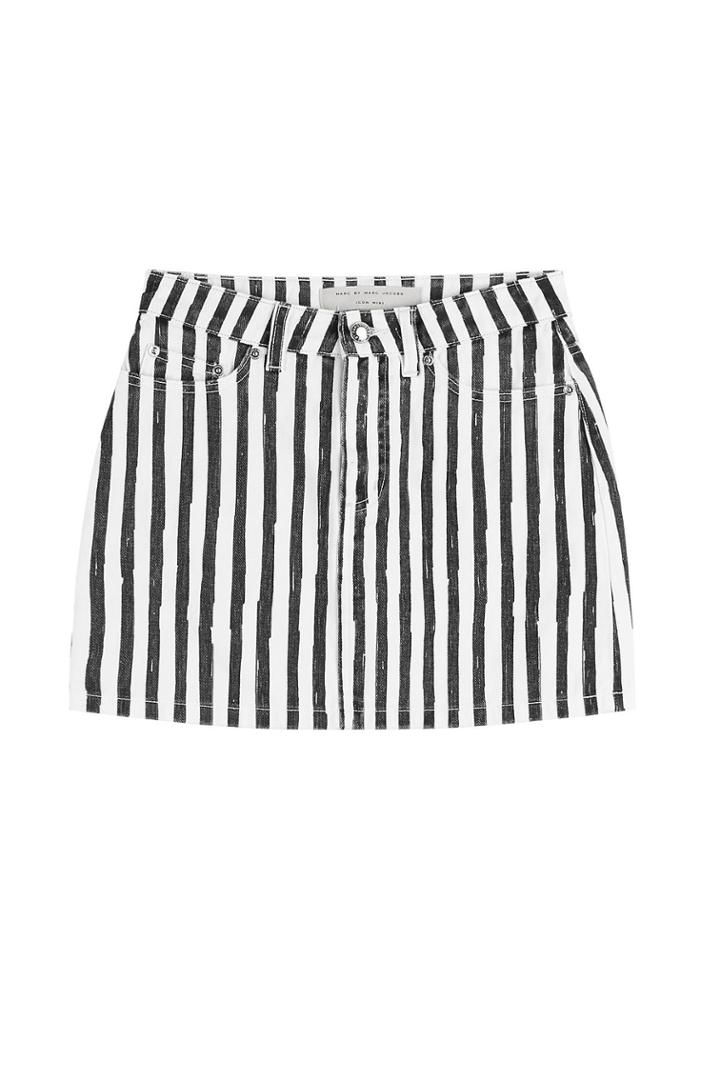 Marc By Marc Jacobs Marc By Marc Jacobs Striped Denim Skirt