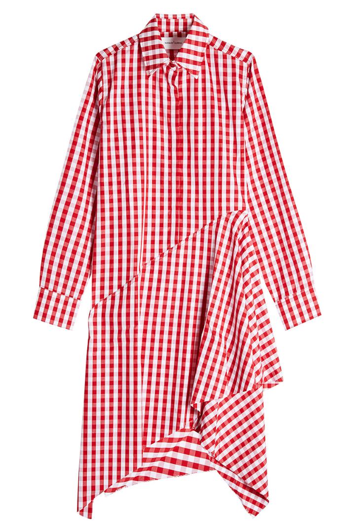 Marques Almeida Marques Almeida Printed Cotton Dress - Red