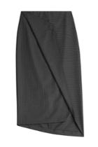 Dkny Dkny Pinstriped Wool Skirt - Stripes