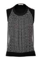 Bouchra Jarrar Knit Top With Silk Front Panel