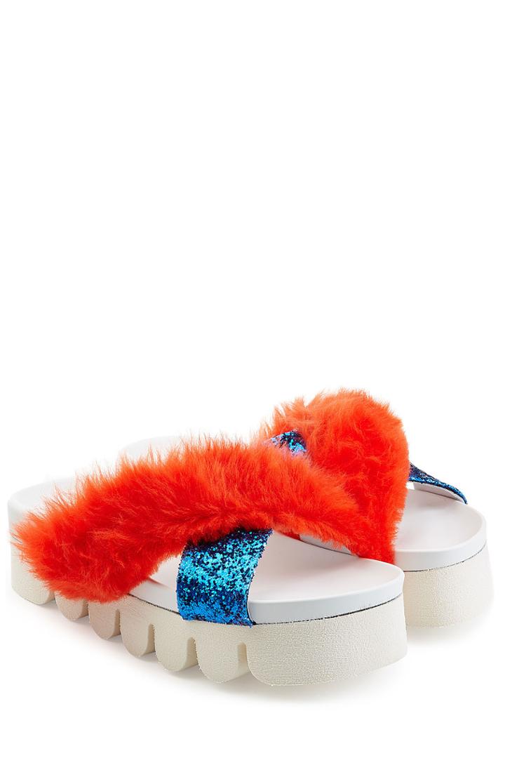 Joshua Sanders Joshua Sanders Platform Slip Ons With Embellished Straps - Multicolor