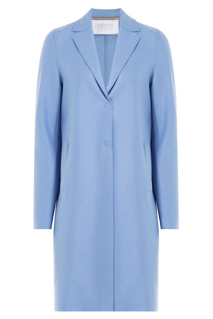 Harris Wharf Harris Wharf Felted Wool Coat - Blue
