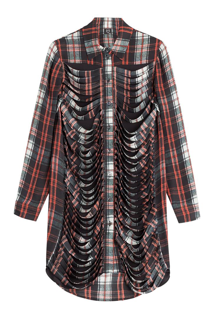 Mcq Alexander Mcqueen Mcq Alexander Mcqueen Distressed Silk Shirt Dress - None