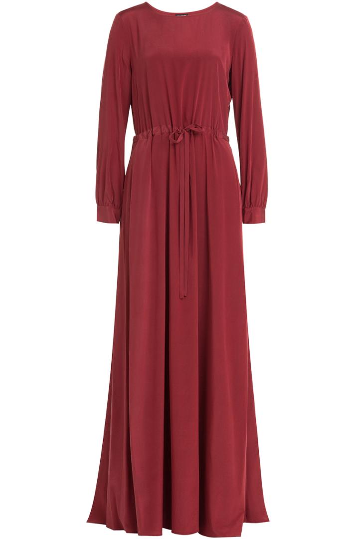 Dkny Dkny Silk-blend Maxi Dress - Red