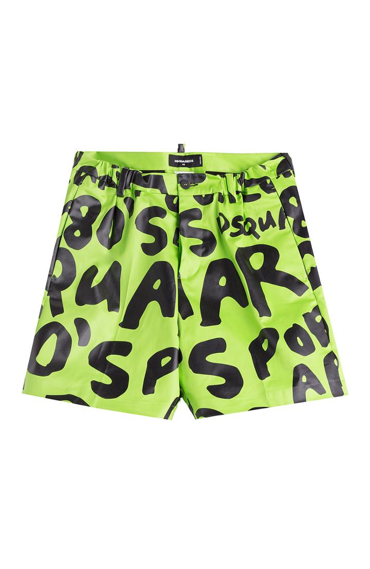 Dsquared2 Printed Satin Shorts