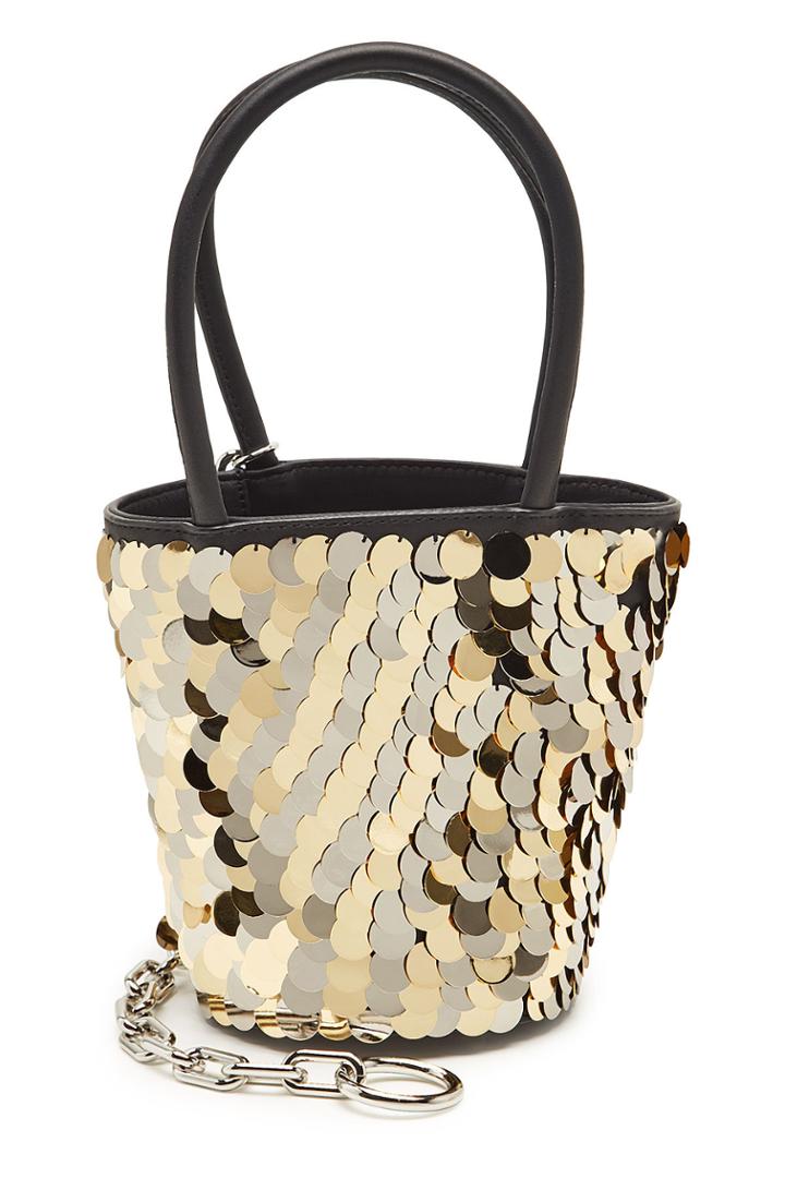 Alexander Wang Alexander Wang Roxy Mini Leather Bucket Tote With Sequins