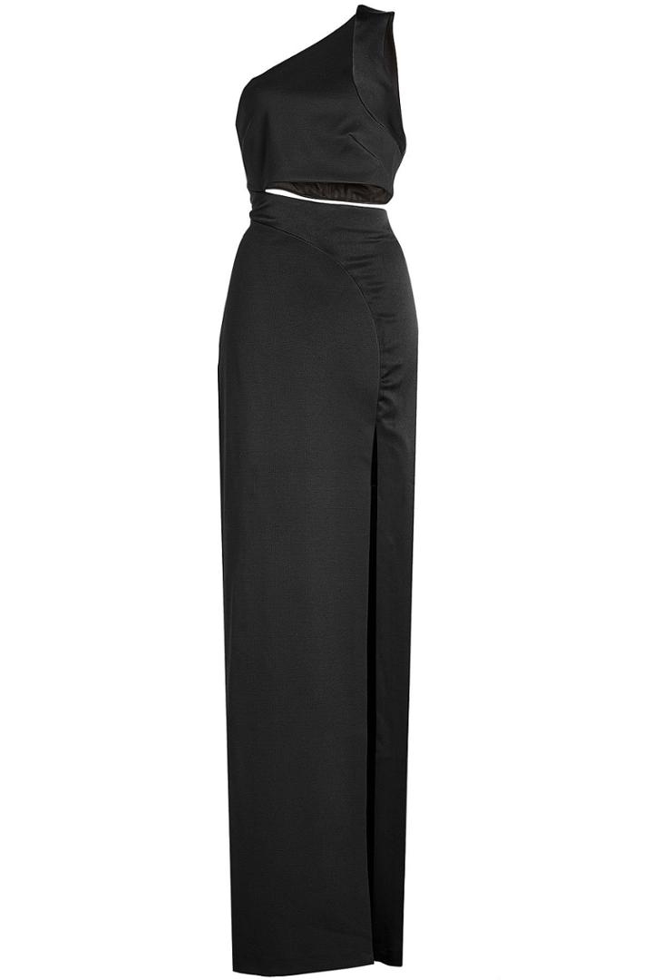 Galvan Galvan Asymmetric Dress With Cut Out Detail