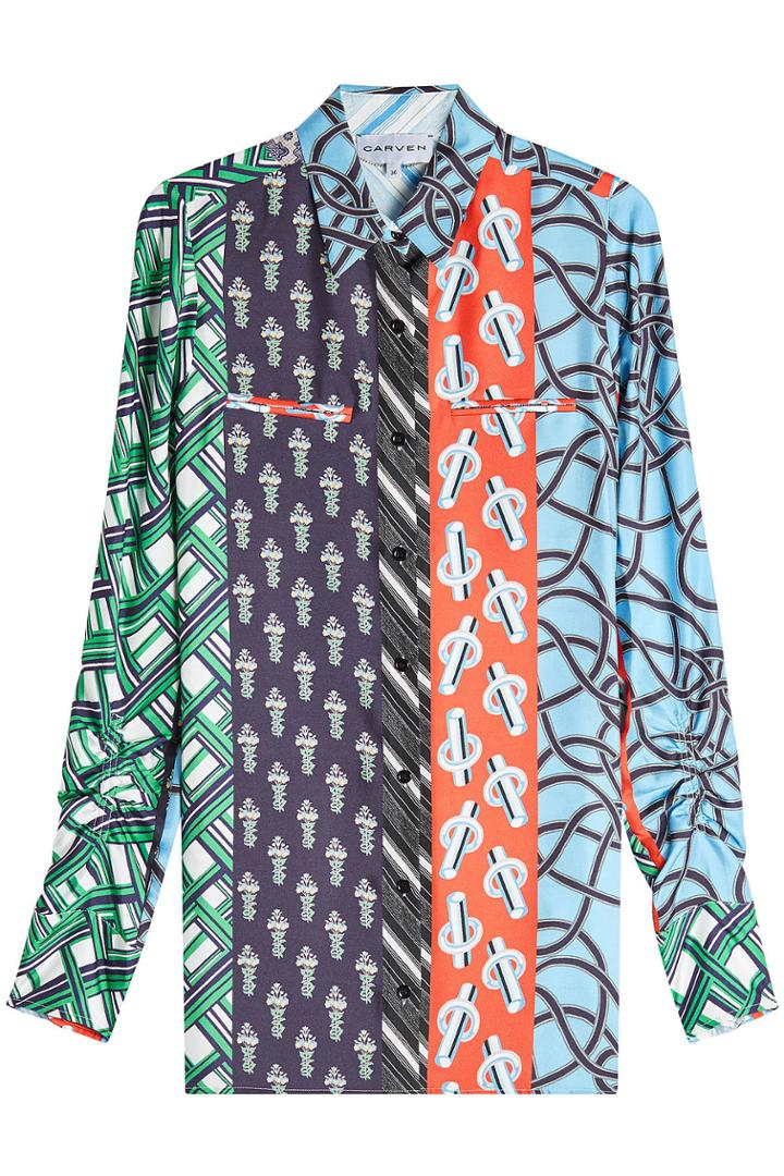 Carven Carven Multi Scarf Print Shirt In Silk