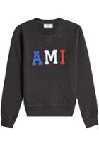 Ami Ami Cotton Sweatshirt With Logo Appliqué