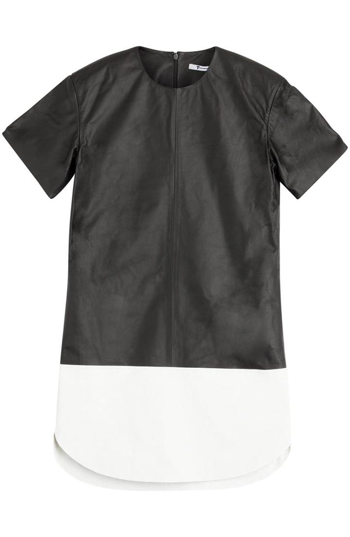 T By Alexander Wang Leather Top Mini-dress