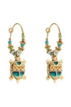 Gas Bijoux Gas Bijoux Tartaruga 24k Gold Plated Earrings With Glass Rocailles