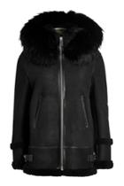 Mr & Mrs Italy Mr & Mrs Italy Shearling Jacket With Raccoon Fur