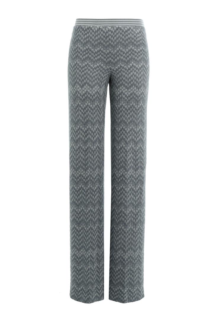 Missoni Missoni Wide Leg Wool Blend Pants - Silver