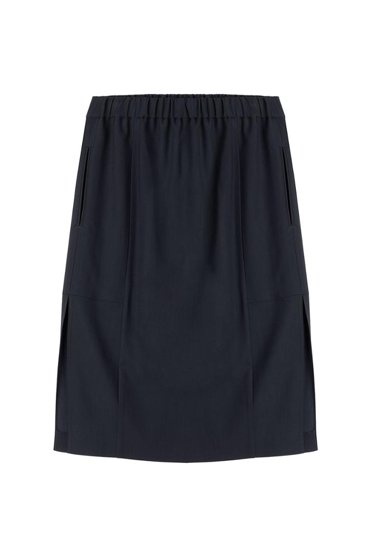 Kenzo Kenzo Satin Elastic Waist Skirt - Blue