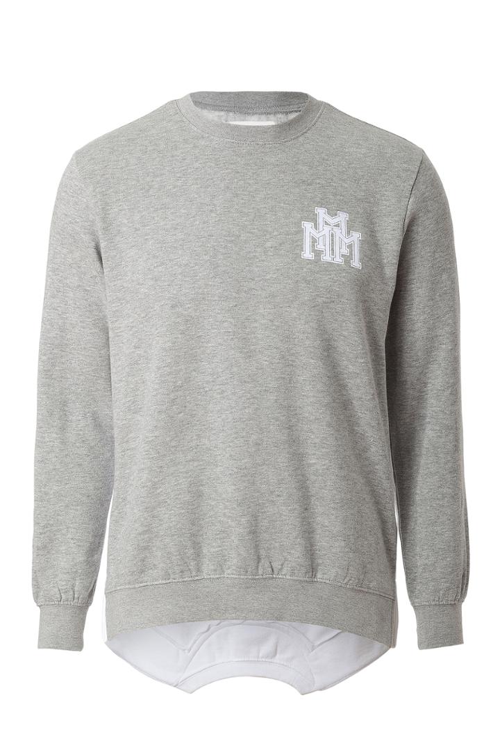 Maison Margiela Maison Margiela Cotton Blend Reverse Back Sweatshirt - Grey