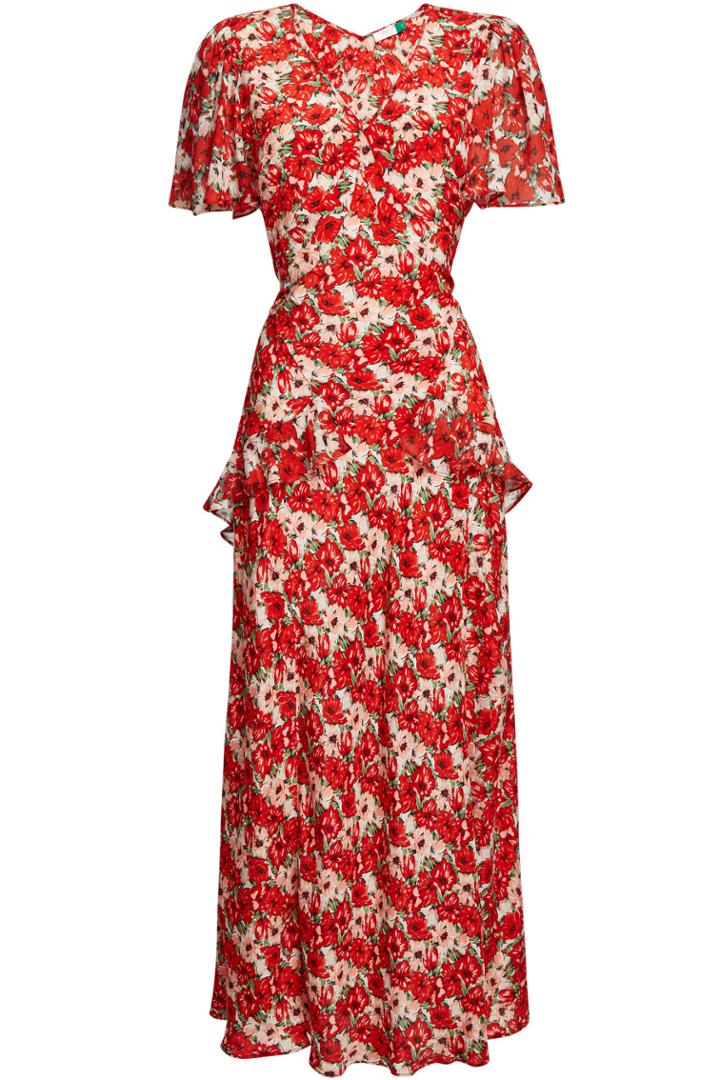 Rixo London Rixo London Evie Floral Silk Dress
