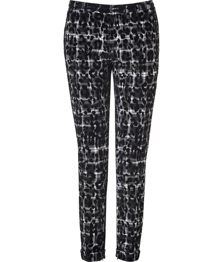 Juicy Couture Black Combo Leopard And Plaid Pant