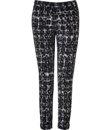 Juicy Couture Black Combo Leopard And Plaid Pant
