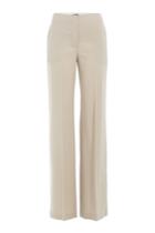 Theory Theory Wide Leg Virgin Wool Pants - Beige