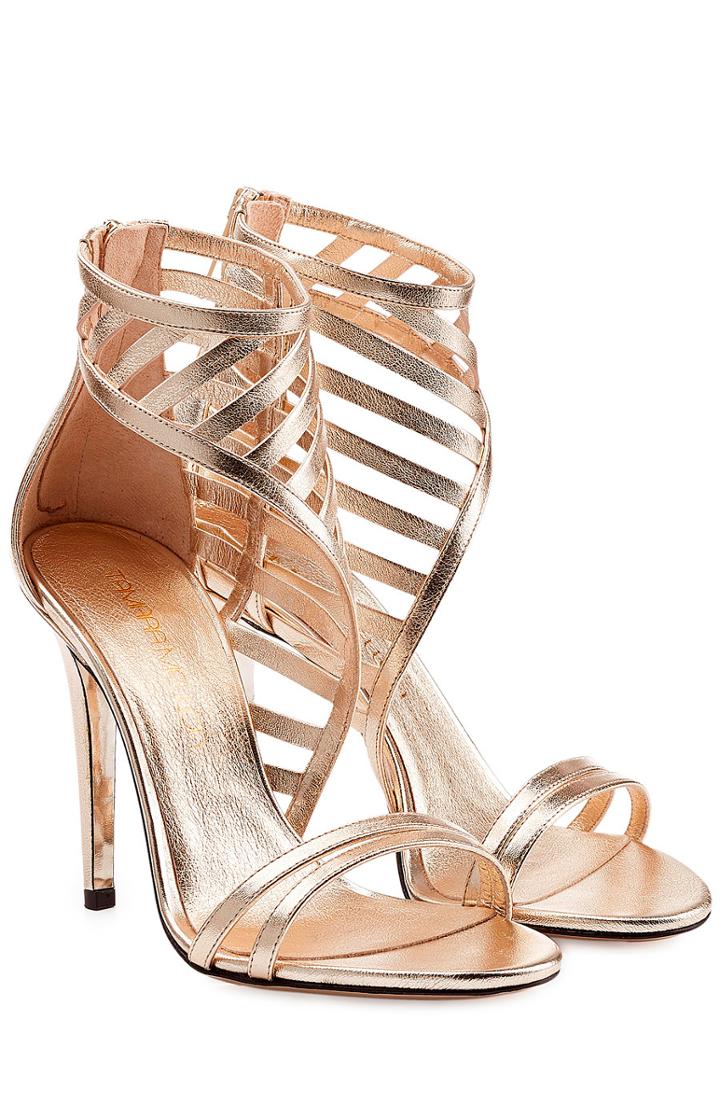 Tamara Mellon Metallic Leather Stilettos