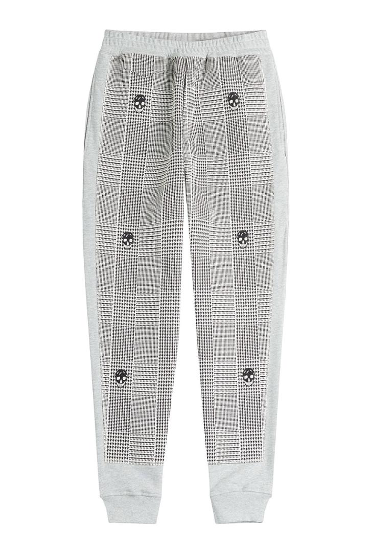 Alexander Mcqueen Alexander Mcqueen Printed Cotton Sweatpants - Grey