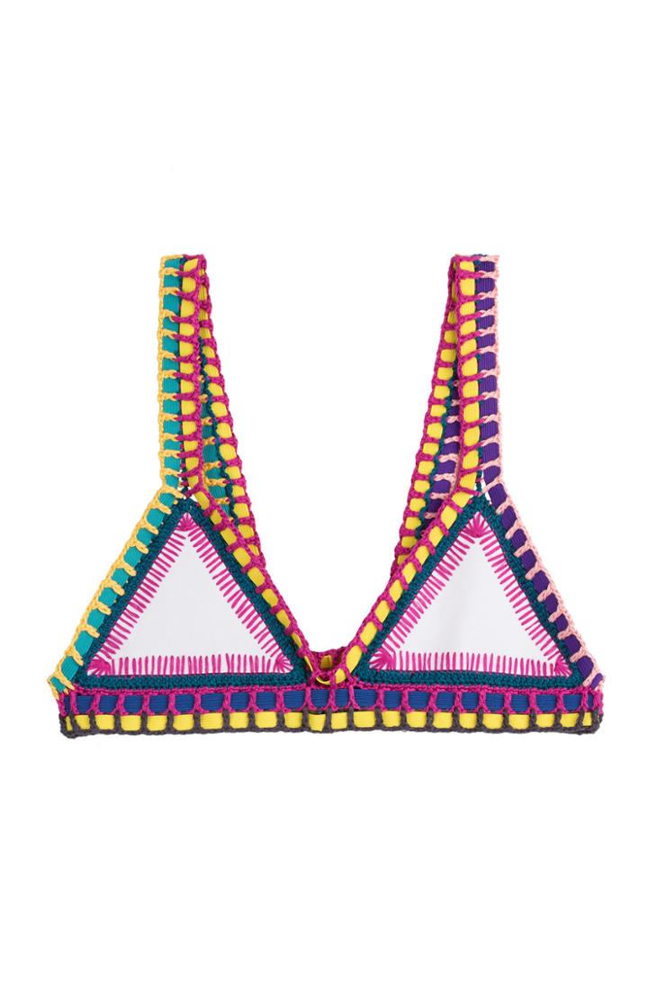 Kiini Kiini Yaz Crochet Trimmed Bikini Top