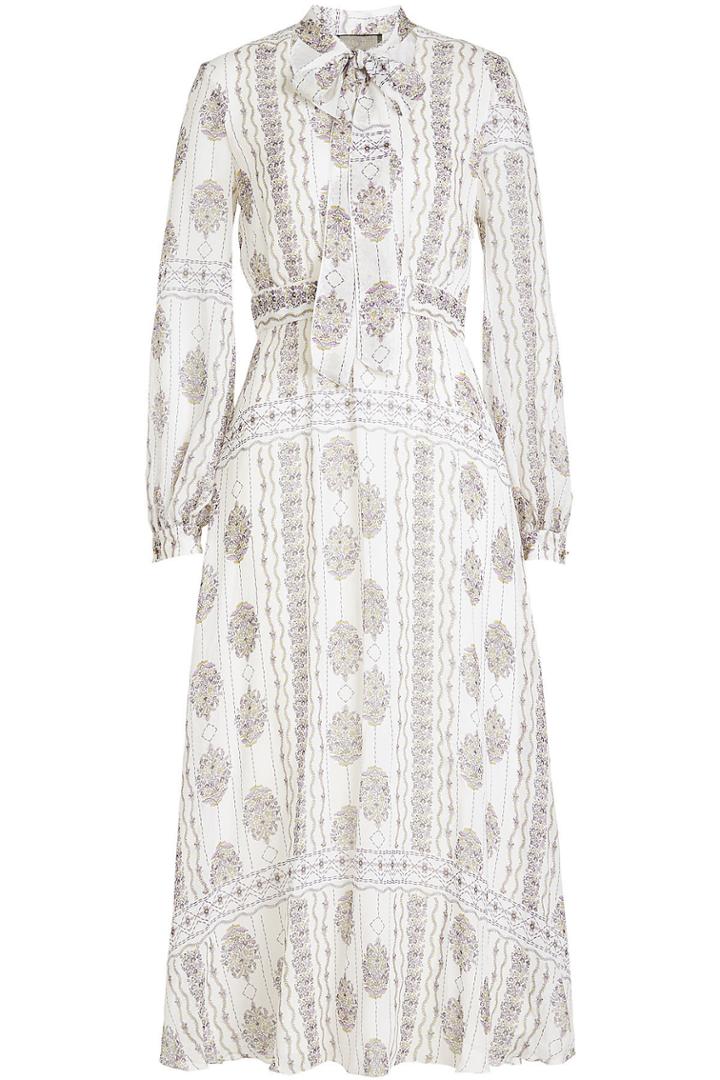 Giambattista Valli Giambattista Valli Printed Silk Dress With Pussybow