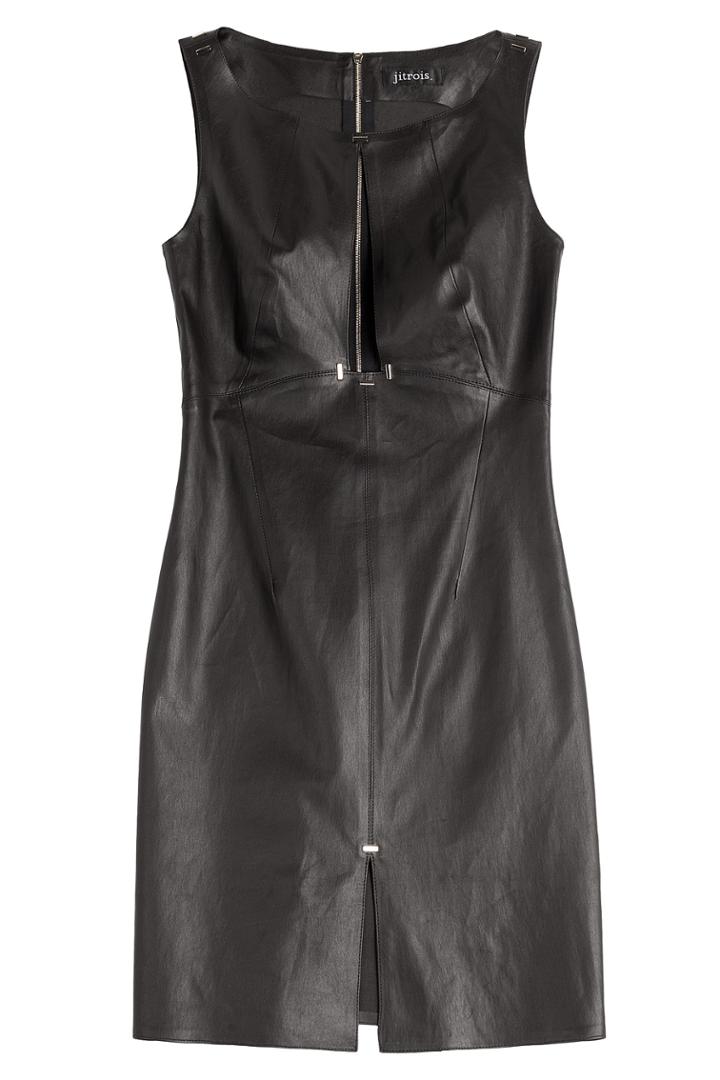 Jitrois Jitrois Leather Dress With Keyhole Front - Black