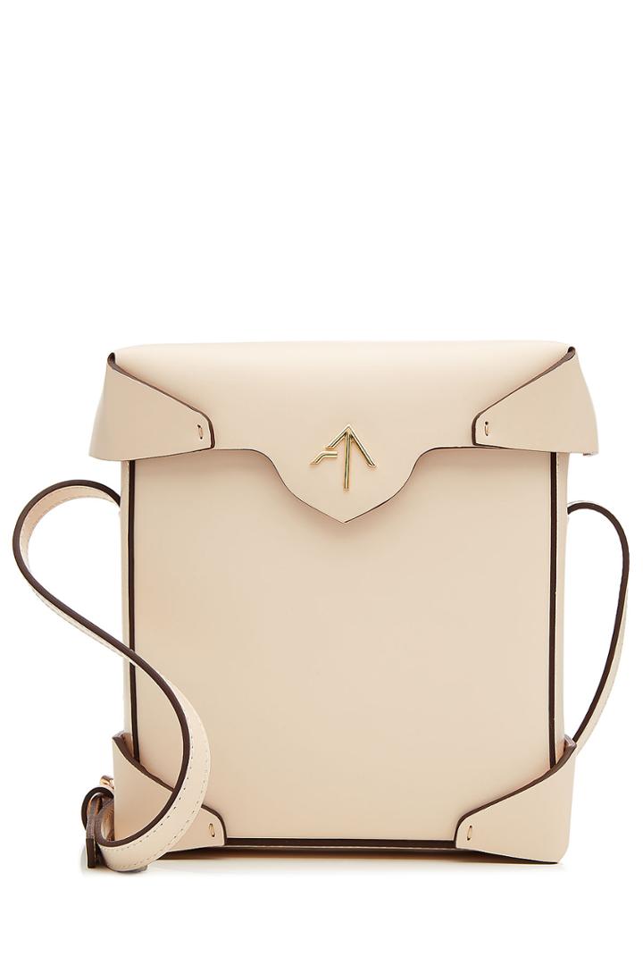 Manu Atelier Manu Atelier Micro Pristine Leather Shoulder Bag - Beige