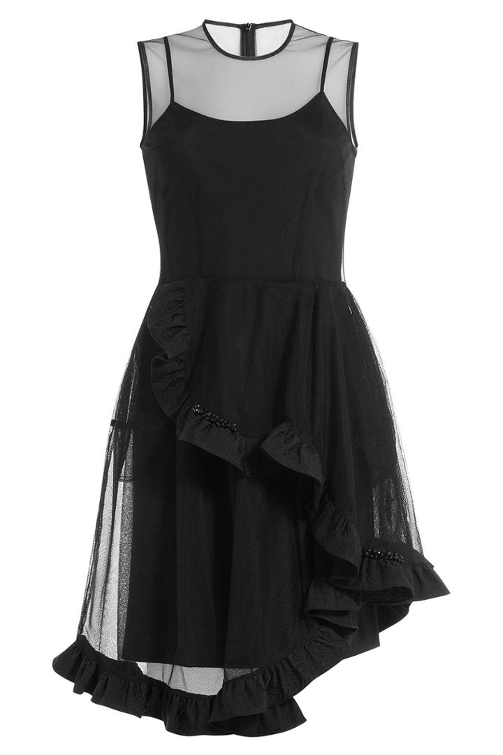 Simone Rocha Simone Rocha Dress With Sheer Ruffled Tulle Overlay