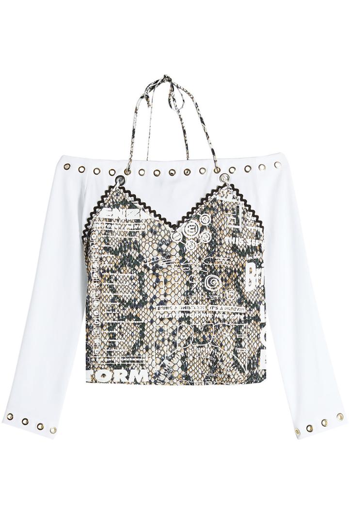 Kenzo Kenzo Halterneck Off-shoulder Top