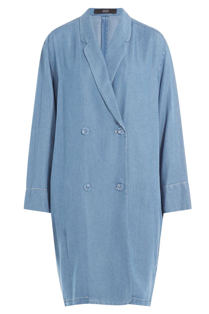 Steffen Schraut Steffen Schraut Draped Denim Coat