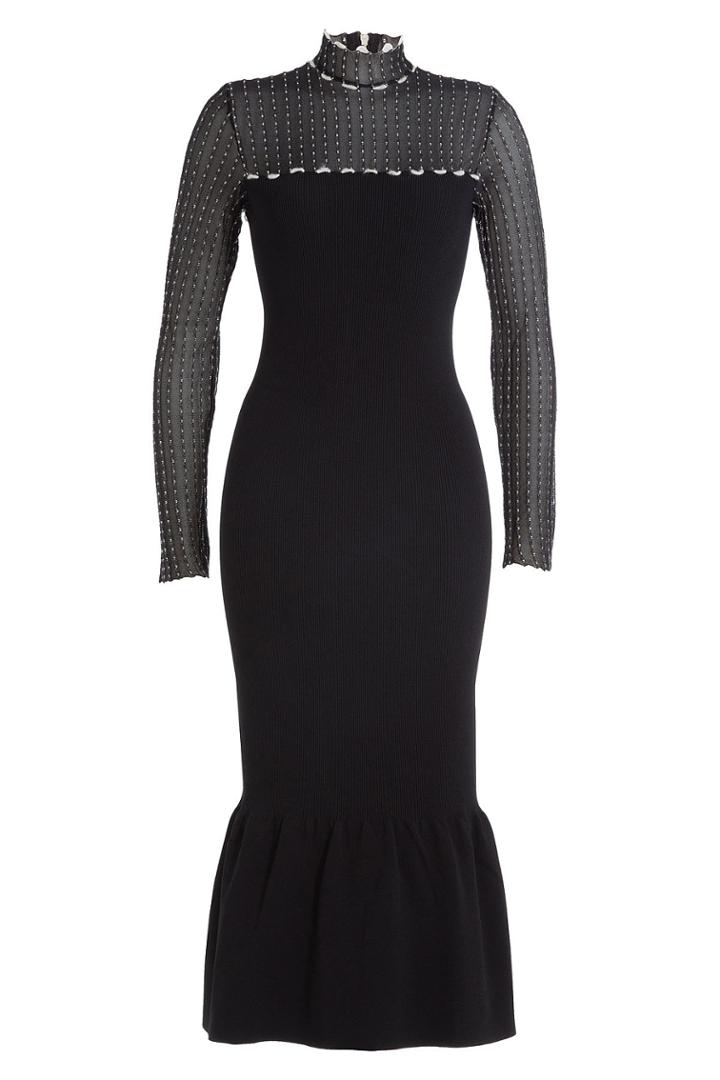Roland Mouret Roland Mouret Dress With Alpaca And Wool - Black