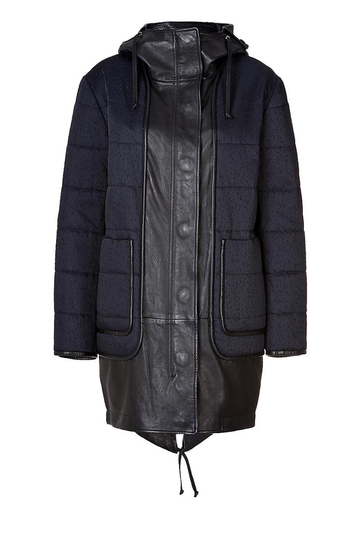 Alexander Wang Leather-paneled Parka