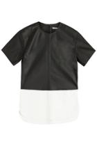 T By Alexander Wang T By Alexander Wang Leather Paneled Top - Black