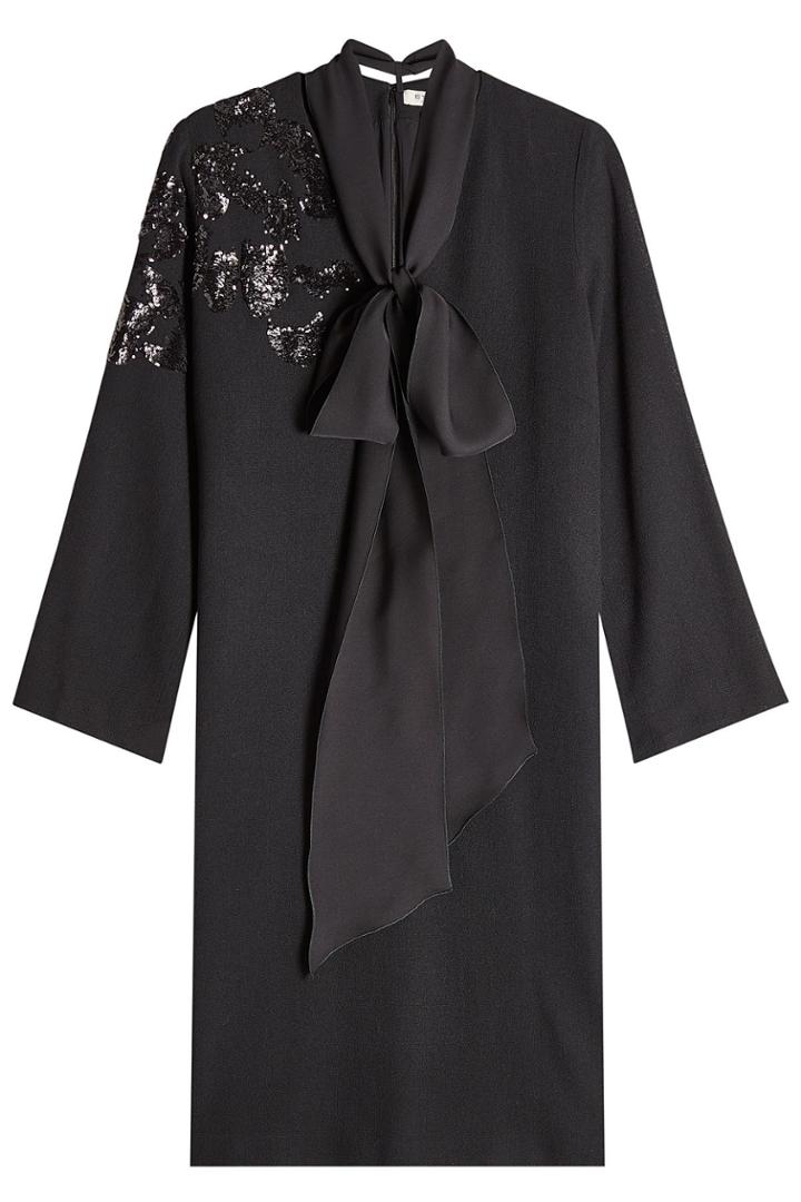 Etro Etro Wool Crepe Dress With Sequins - Black